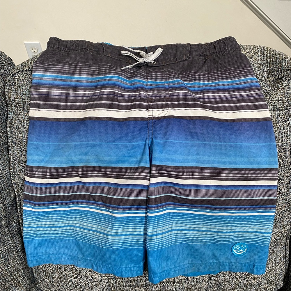3/$15 - ZeroXposur Swim Trunks, Youth M (10/12), Black, Grays, Blues, & White